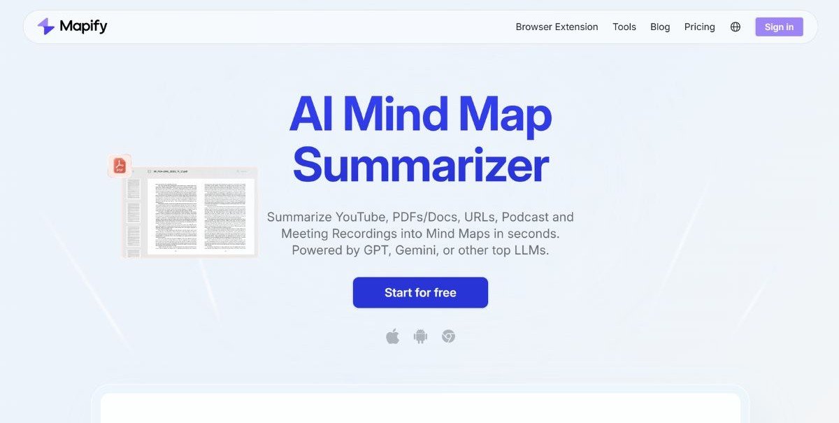 Mapify homepage