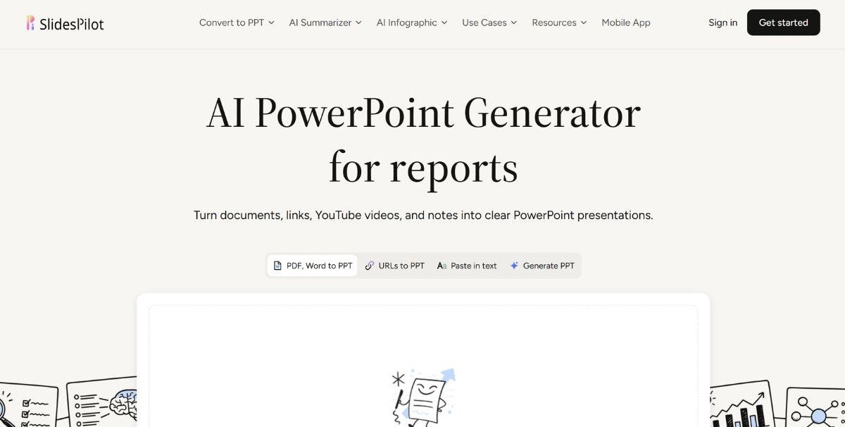 Slidespilot homepage