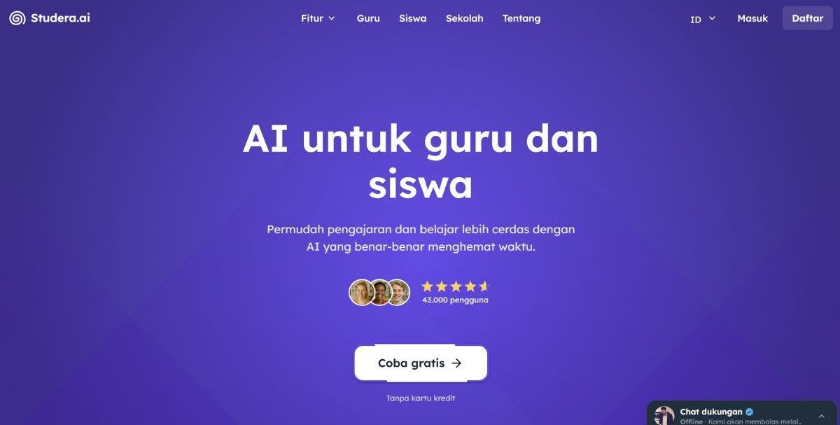 Studera.ai Homepage