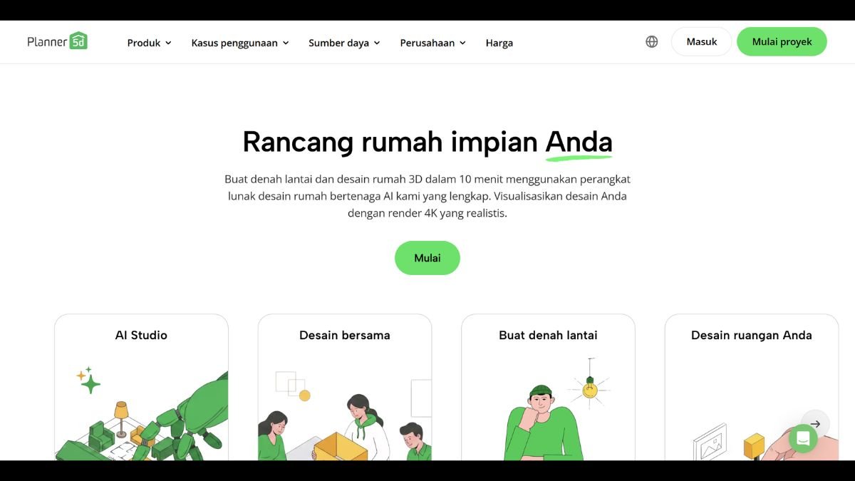 Planner 5D homepage